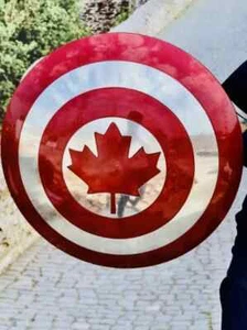 Captain Canada Shield, Metal Prop Replica, Captain America Inspired Canadian - Picture 1 of 6
