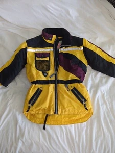 vtg Obermeyer Youth Kids Size 5 ski snowboard coat jacket Yellow Grow W/You ZZ - Picture 1 of 11