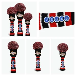 CUBIERTA DE CABEZA DE CONDUCTOR POM POM POM NEGRO PRG GOLF ORIGINALES LAS VEGAS, FAIRWAY O RESCATE - Imagen 1 de 4