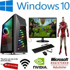 Fast Gaming PC Bundle CHEAP i3 i5 i7 2TB 16GB RAM GTX 1660 Windows 10 NEW - Picture 1 of 6