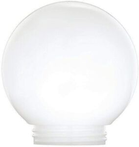 KastLite 8" White Acrylic Lamp Post Globe | 3.24" Screw Neck 