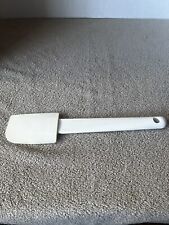 TUPPERWARE SILICONE Double Sided Spatula USA Vintage White Heat Resistant 11”