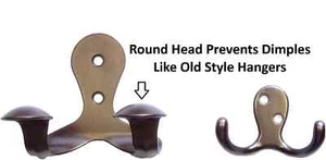 3 Pieces- FENIX Smart Hook Double Garment Friendly Clothes Coat Towel 2-Hooks - Picture 1 of 5