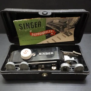 Ojal Singer 160506 vintage años 40 5 accesorios estuche original - Imagen 1 de 4