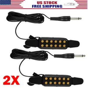 Clip-on Acoustic Electric Guitar Pickup Audio Transducer Amplifiers 12-Hole 1/4" - Picture 1 of 11
