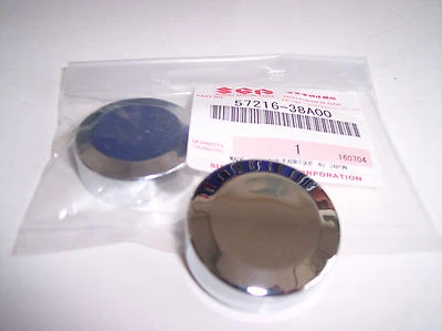 Cappello Cromato 2 Pezzi Tappi Manubrio LS650 VS1400 VS750 VZR Suzuki Copertura - Immagine 1 di 3