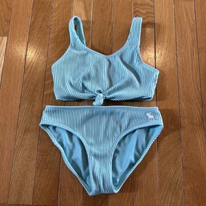 Abercrombie Kids 2-Piece Bathing Swim Suit Beach Bikini Light Green Size 7/8 - Picture 1 of 8