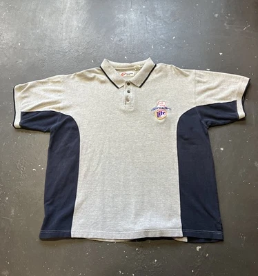 Camisa Polo Vintage Y2K Rusty Wallace #2 Miller Lite Bordada Gris Azul XL Foto 1 de 4