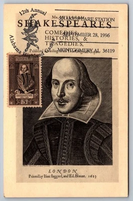 #1250 Shakespeare Maxi Card w/Pictorial Cancel - Image 1 of 2