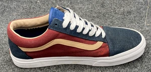Vans Old Skool 721278 Zapatillas bajas de gamuza texturizada - Para hombres EE. UU. 10 Rojo Azul Tostado - Imagen 1 de 11