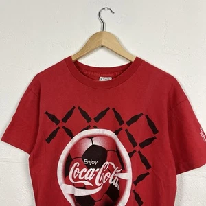 Coca Cola Euro 1996 Fußball T-Shirt Vintage 90er rot Medium Einzelnaht  - Bild 1 von 7