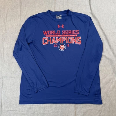 Chicago Cubs Shirt Mens Large MLB Baseball 2016 World Series Champions - Image 1 of 4
