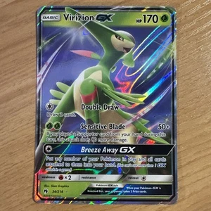 Virizion GX 34/214 Lost Thunder NM Ultra Rare Pokemon Card - Picture 1 of 12