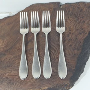 Yamazaki Japan Stainless Dinner Forks Set of 4 7.25" Teardrop Handle Flatware - Picture 1 of 9