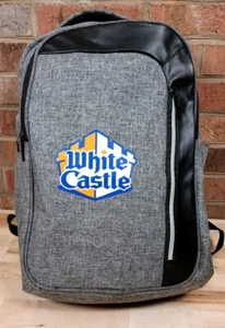 White Castle Fast Food Restaurant Gray Backpack Travel Bag - Picture 1 of 9