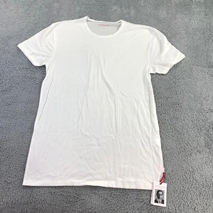 Derek Rose Shirt Mens Medium M Cotton Stretch T Shirt White Top $115 a754 - Picture 1 of 8