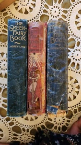 Antique Fairy Tale Book set By Andrew Lang- Blue, Red, Green HC AL Burt 1900 - Picture 1 of 9