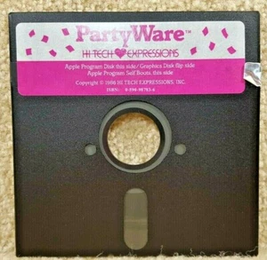 Disco de expresiones de alta tecnología Apple IIc IIe IIgs PartyWare 1986 vintage - Imagen 1 de 3