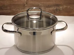 Silit Toskana Topf Edelstahl mit Glas-Deckel Kochtopf 16 cm Induktion 1,9 Liter - Bild 1 von 1