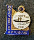 Lions Club International Lapel Pin Channel Port aux Basques Newfoundland 1951