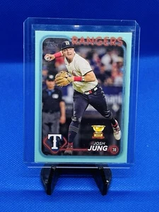 2024 Topps Serie 2 Josh Jung Aqua Parallel #620 Texas Rangers - Bild 1 von 2
