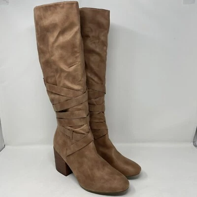 Nuevas botas de cuero sintético hasta la rodilla Stitch Fox Report Thora talla 10 Foto 1 de 4