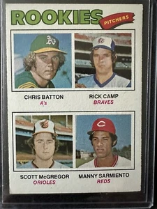 1977 Topps #475 Chris Batton/Rick Camp/Scott McGregor/Manny Sarmiento RC - Picture 1 of 2