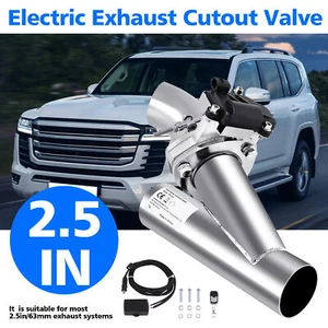 63mm 2.5'' Valvola Di Scarico Elettrico Marmitta Acciaio Downpipe Wireless - Afbeelding 1 van 12