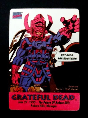 Grateful Dead Backstage Pass Michigan Palace 6/27/95 6/27/1995 Galactus Marvel - Image 1 of 4