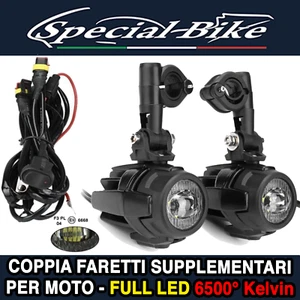2 Faretti Led Moto UNIVERSALI OMOLOGATI 40w 6500 Kelvin BENELLI DUCATI BMW - Foto 1 di 1