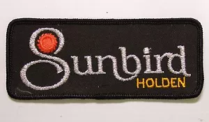 VINTAGE HOLDEN SUNBIRD EMBROIDERED PATCH LARGE WOVEN CLOTH BADGE SEW-ON RACING - Picture 1 of 1