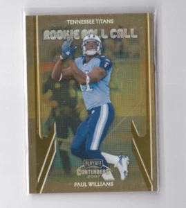 PAUL WILLIAMS 2007 PLAYOFF CONTENDERS ROOKIE ROLL CALL ROOKIE INSERT-#'D/250 - Picture 1 of 24