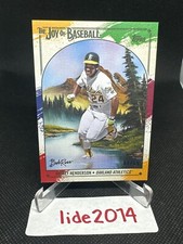 2023 Topps Bob Ross Rickey Henderson Paint Splatter /99 #48 Athletics