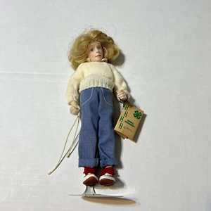 Vintage Norman Rockwell Porcelain Character Doll NELL West Germany - Picture 1 of 17