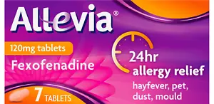Allevia Fexofenadine 120mg Hayfever Tablets, 7 tabs (Expiry April 2025) - Picture 1 of 1