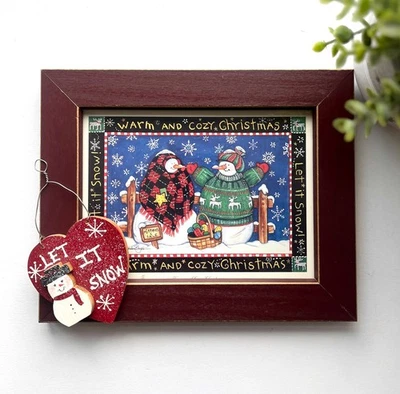 Cálida y Acogedora Navidad Por Debra J. Bryan, Arte Enmarcado 10 x 8 con Adorno, Juego de Regalo Foto 1 de 4