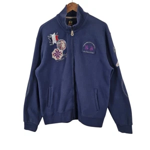 LA MARTINA Mens Full Zip Sweatshirt Jumper 2XL (Fits L-XL) Blue Embroidered  - Picture 1 of 14