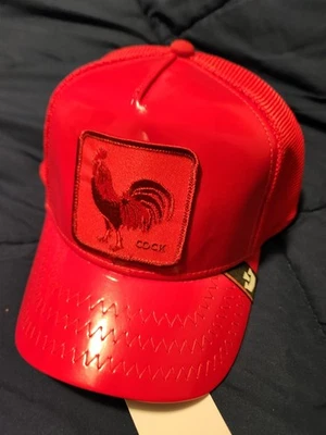 [101-0751] "COCK" Goorin Bros Red Adjustable Cap Big Red NWT - Image 1 of 4