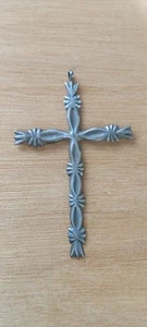 Großer Vintage Navajo Guss Silber Kreuz Anhänger - Bild 1 von 8