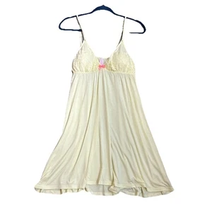 Victoria’s Secret Damen Spitzentop Babydoll Negligee Nachthemd mit rosa Schleife Gr. L - Bild 1 von 14