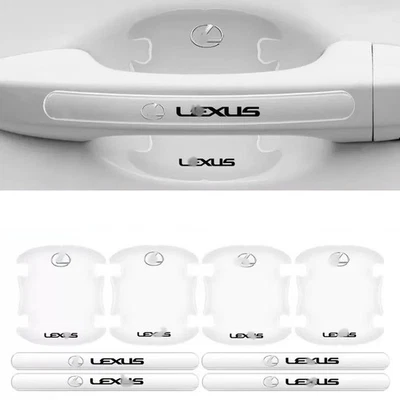 Protector de tazón de manija de puerta de coche transparente de 8 piezas antiarañazos para Lexus Foto 1 de 4