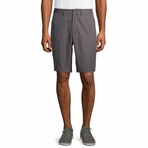 Pantalones cortos delanteros planos George de 10" para hombre y grande - gris - talla 46 - Imagen 1 de 5
