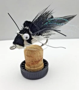 Mouche Poisson Brochet Noir Natation Grenouille Paquet De 2 Taille 3/0 Avec - Photo 1/2