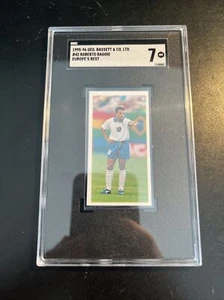 ROBERTO BAGGIO ITALY BARRATT FOOTBALLERS 1995 CARD #19 SGC 7 - Picture 1 of 2