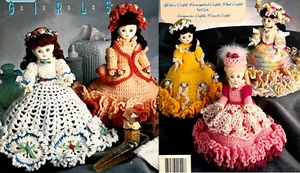 Bathroom Tissue Toilet Paper Extra Roll Cover Grils Dolls Crochet Patterns Book7 - Picture 1 of 4