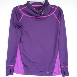 Under Armour Damen S Cold Gear Fitted Button Up High Neck Damen Lila - Bild 1 von 11