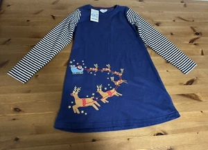 Hileelang Girls 8Y Santa And Reindeer Dress NWT - Picture 1 of 5