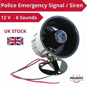 Sirena de advertencia de emergencia policial 12V #bocina claxon musical policial para coche furgoneta autobús - Imagen 1 de 5