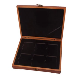 For 6 Certified PCGS NGC Coin Slab Holder US Solid Wood Display Storage Box Case - Picture 1 of 10