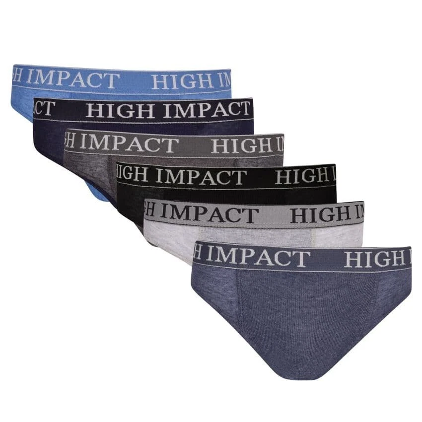 12 Pack Mens Impact S - XXL Soft Cotton Underwear Ribbed Slips Briefs Pants lot